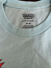 Looney Tunes Marvin the Martian Racing Club Graphic Light Blue Men’s M Shirt