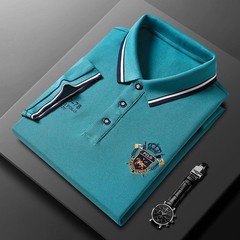 Nueva Camisa Polo Bordada De Manga Corta Para Hombre, Informal De Negocios