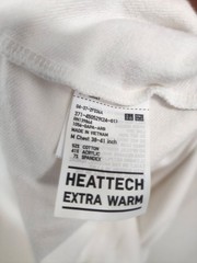 Uniqlo Heattech Ultra Warm Cotton Long Sleeve Shirt in Ivory Size M Style 450529