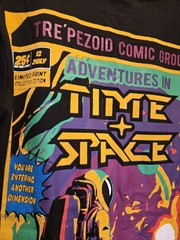 New Time & Space T-Shirt Comic Book Style Print Size 2XL Cosmic Astrology