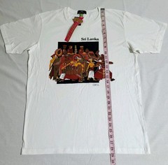 Luv SL by Odel Perahera White Graphic Print Souvenir T-shirt Sri Lanka Size M