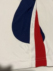 🔥DIADORA DIADRY MEN’S SHORT SLEEVE 1/4 ZIP T-SHIRT WHITE/RED/BLUE SIZE SMALL