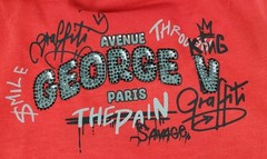 NWT Men’s Avenue George V Paris Red Teddy Bear Rhinestone T Shirt Size XL