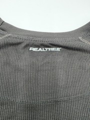 Men’s Realtree branded black thermal shirt with a textured waffle-knit fabric 2X