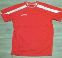 mens red white Prostar sports gym fitness exercise training team top t shirt NEW