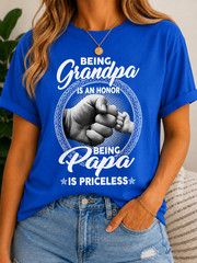 Being Grandpa Is An Honor Being Papa Is Priceless Shirt, Grandpa Gift Tee