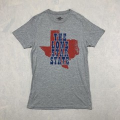 MAD Engine T Shirt Mens Small 34-36 Gray The Lone Star State Texas