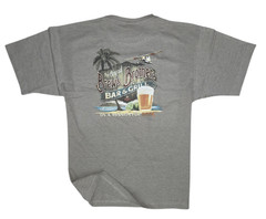 Newport Blue Men’s T-shirt -SIZE LARGE -Margarita -Dive Bar-Relax-Palm Trees-NEW