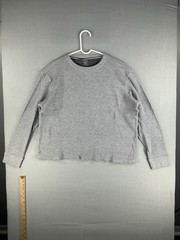 Member’s Mark Men’s Large Soft Wash Thermal Shirt Waffle Knit Grey Heather L