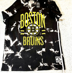 Calhoun Boston Bruins Long Sleeve T-Shirt Mens Size XL Crystal Tie Dye