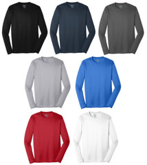 Port & Company Moisture Wicking Long Sleeve Dri-Fit T-shirts S-4XL NEW PC380LS