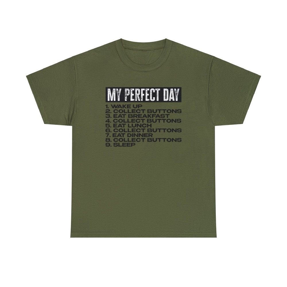 Button Collector Collection Shirt Gifts Tshirt Tee Crew Neck Quotes Men Unisex