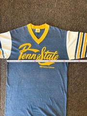 Vintage 70s 80s Velva Sheen Penn State V-Neck T-Shirt USA Made Size M