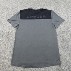 Spyder Shirt Mens M Gray Black Active Athletic Lightweight Performance Outdoors