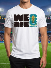 FIFA Official Men’s T-Shirt, 2026 Dallas World Cup Graphic Print, Summ FREESHIPS