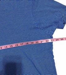Vintage Polo Ralph Lauren T-Shirt Mens L Blue Striped Short Sleeve Cotton 90s