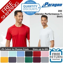 🔥 Paragon Men Islander Performance T-shirt microfiber UPF 50+ Up To 6XL 200