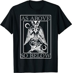 NEW LIMITED As Above So Below Baphomet Occult Satanic Design T-Shirt