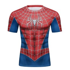 Spiderman 3D T-Shirts Short Sleeve Polyester Quick Dry Breathable Jerseys