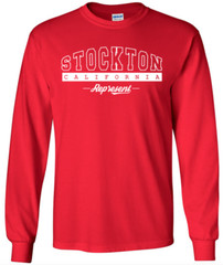 Stockton California State T-Shirt Long Sleeve Graphic Tees Unisex Apparel