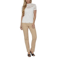Vila Clothes Cream Polyamide T-Shirt