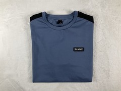 SHEIN Men’s Large Blue Athletic T Shirt Contrast Shoulder Short Sleeve Casual