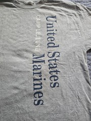 2000s Camp Lejeune United States Marines Military Gray T-Shirt LARGE Tee