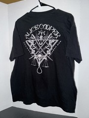 Alice Cooper Men’s Black Graphic Logo Crew Neck Short Sleeve Tee Trial XXL