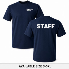 STAFF T-Shirt Event Staff Security Uniform Employee Work Crew Tee S-5XL