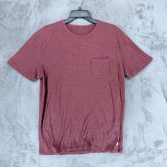 Vuori Current Tech Tee Mens Large Dark Pink Heathered Pocket T-Shirt V182