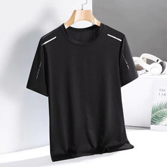 Men’s Ice Silk T-Shirt Summer Quick Dry Thin Sportswear Shirt For Gym Fitness