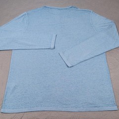 New Lucky Brand Henley Shirt Mens XL Blue Venice Burnout Long Sleeve Jersey Knit