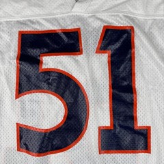 Vintage Champion Football Jersey Mens XL White Mesh USA Made #51 Dean 80s/90s