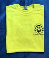 IATSE Local 917 Atlantic City Stagehands Union T-shirt, Safety Yellow/Green, New