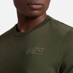 Puma Men’s Logo Active Tee Shirt Stretch Green Size L- 1865556 – No Tag