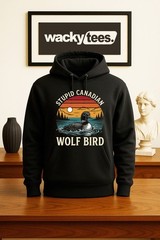 Stupid Canadian Wolf Bird Heated Rivalry Graphic Tee Shirt