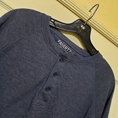 Faherty Shirt Mens XL BLue Henley Pullover Soft Cloud Cotton Stretch Pima Cotton