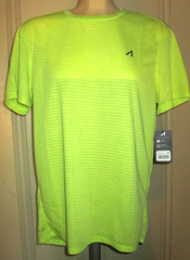 Alive Men’s Sz M-Active Wicking-Comfort Fit-Short Sleeve Shirt-NWT-acid yellow