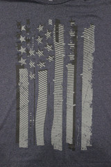 Hybrid Apparel T-Shirt Men’s Size 4XB Blue Gray Glitched Freedom Graphic
