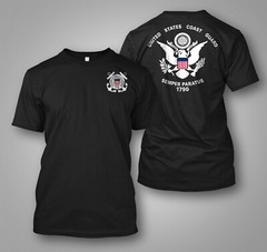 US Coast Guard Flag USCG Logo – Custom front and back t-shirt tee