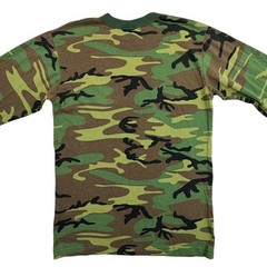 Rothco Long Sleeve T Shirt Men Small Green Woodland Camo Tactical Y2K Vintage