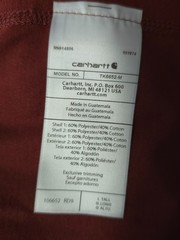 Mens CARHARTT Force Relaxed T-Shirt SMALL Red 106652 UPF25+ FastDry