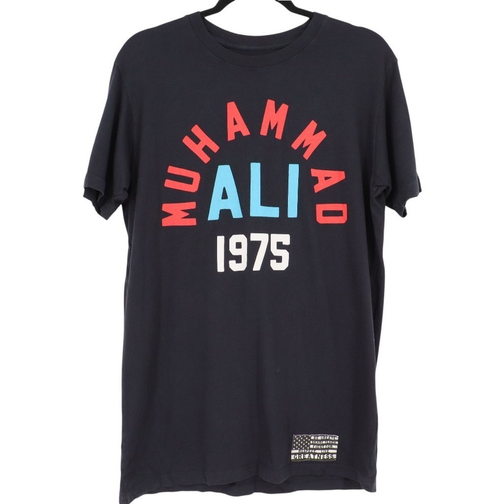 Roots of Fight Men’s Muhammad Ali 1975 Size M Black Graphic T-Shirt Made in USA