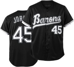 Tocament Birmingham Barons Michael Jordan 45 Baseball Jersey Black Size X-LARGE