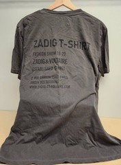 ZADIG & VOLTAIRE BULLS HORNETS LAKERS HAWKS WARRIORS NBA TEAM LOGOS GRAY T-SHIRT