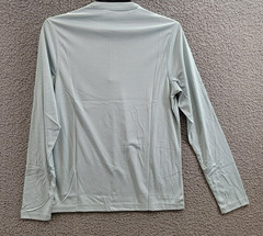 Alfani Alfatech Solid Henley Neck Shirt Men’s S Cloud Blue Long Sleeve Pullover