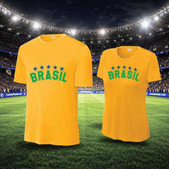 Brazil Brasil cup polyester t-shirt world jersey – SHIPS FAST FROM FLORIDA