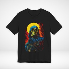 Vintage style Dark Fantasy Skull Reaper Graphic Tee Gothic Streetwear Shirt