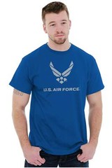 Official USAF US Air Force Military Logo Womens or Mens Crewneck T Shirt Tee