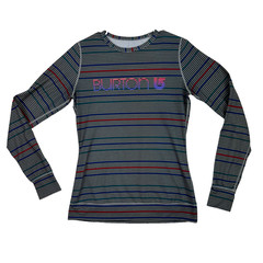 Burton Snowboard Shirt Adult Medium Stretch Long Sleeve Striped Dry Ride Men’s